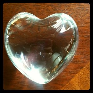 Baccarat crystal heart paperweight
